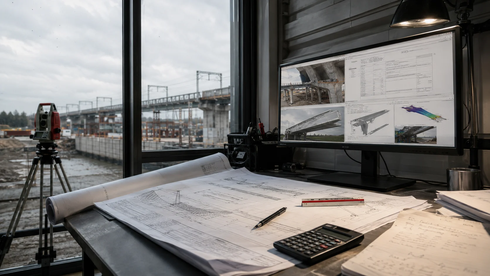 Engineering plans and project information being structured for a technical website