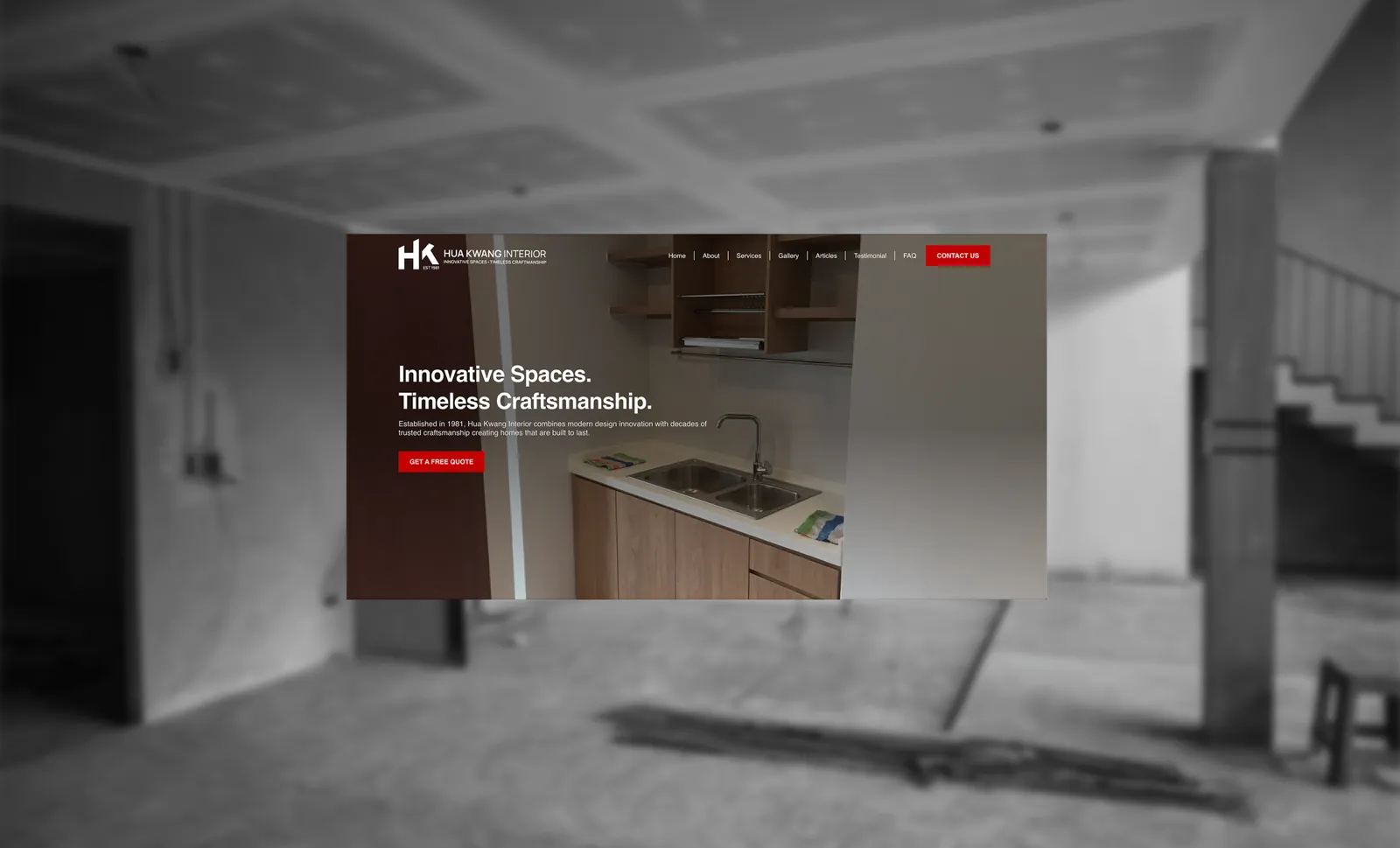 Hua Kwang Interior Website, project image 2