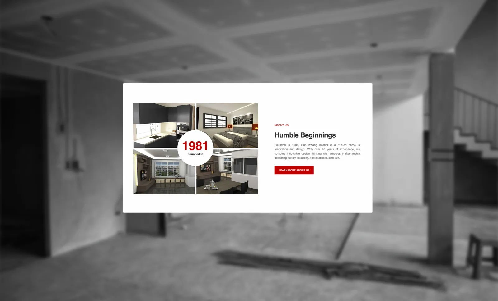 Hua Kwang Interior Website, project image 3