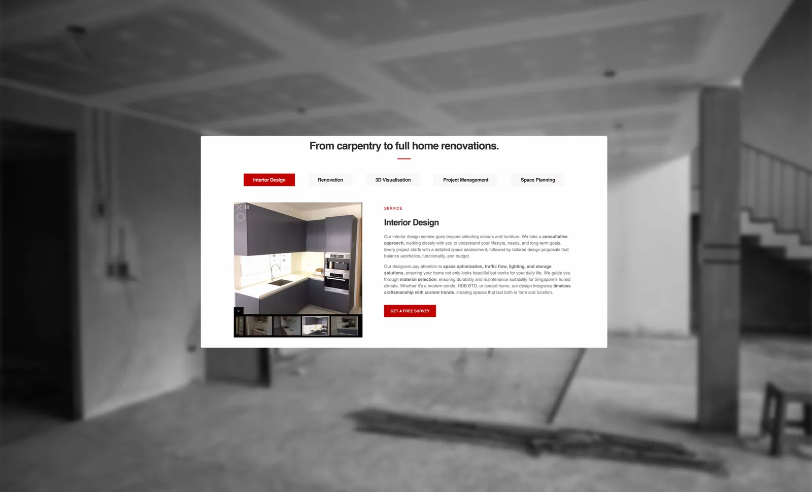 Hua Kwang Interior Website, project image 6